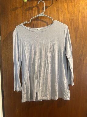 GAP Light Gray Long Sleeve Crewneck Top